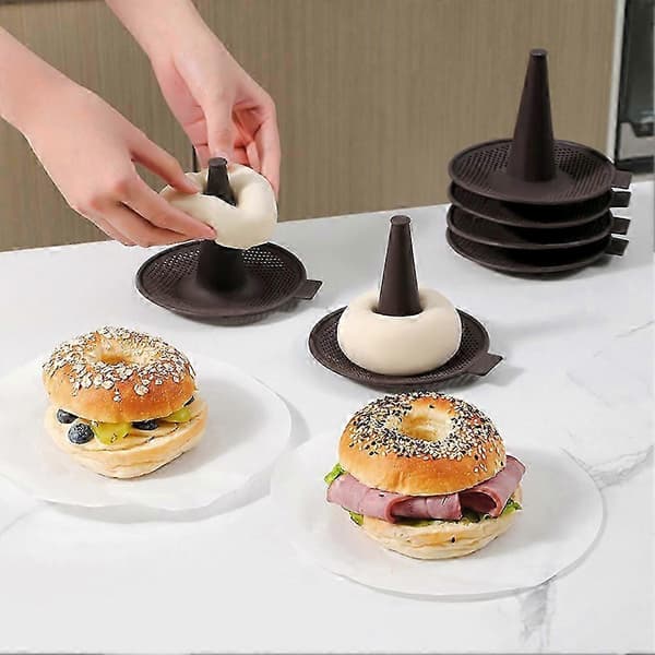 Bagel Silikonformar Konformad Munkform Non-Stick Köksbakverktyg