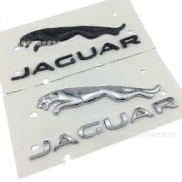 Passar Jaguar Xf Xe Fpace Bakre Bagagelucka Logotyp Jaguar Engelsk Font F-pace Modifierad Fordonslogotyp