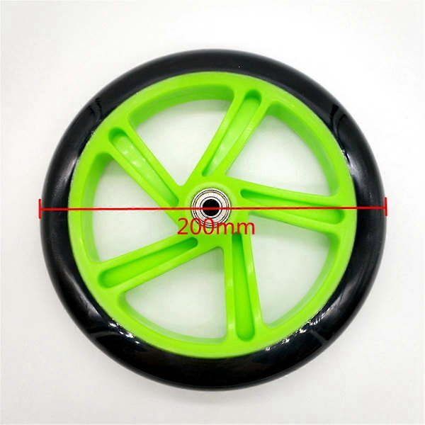 2 Stycken Scooterhjul 200 mm PU Material Hjul, Transparent Svart