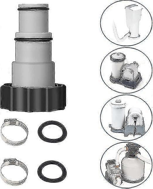 Pooladapter för Intex Pool Anslutningsset Slangadapter 32-38mm för Poolpumpar