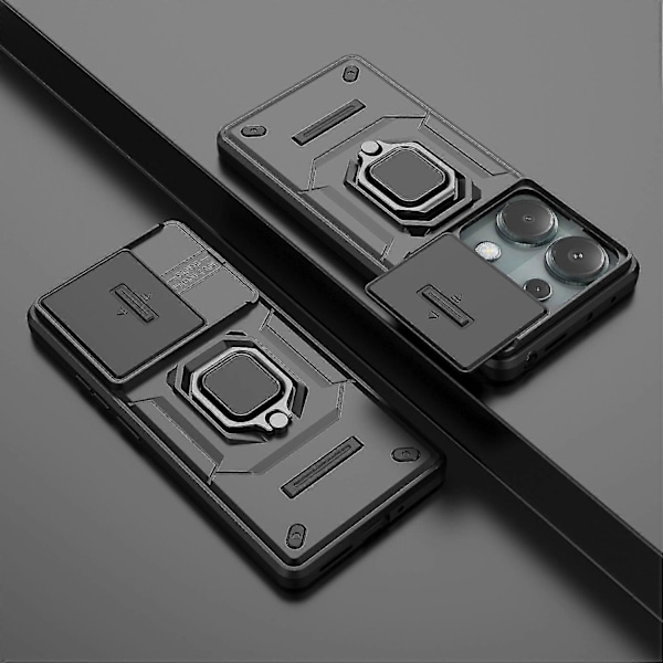 For Xiaomi Redmi Note 13 Pro 4G/Poco M6 Pro 4G Deksel PC+TPU Skyvelinsedeksel Anti-fall Telefondeksel
