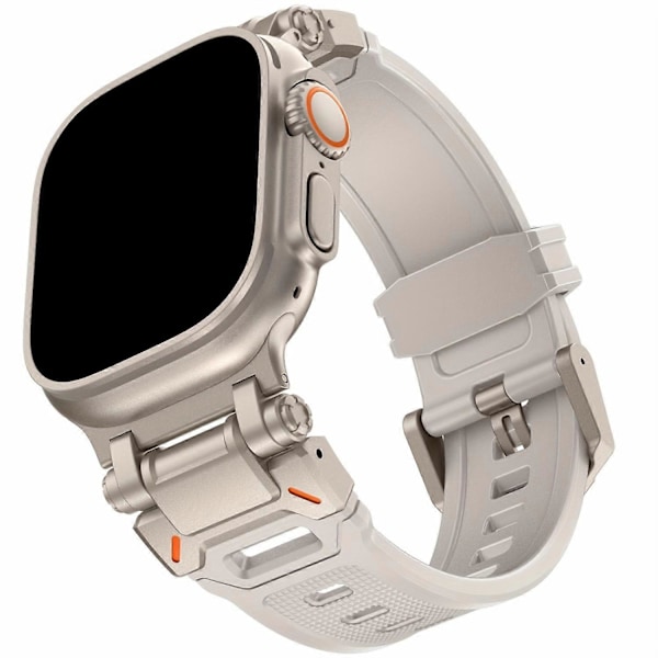 49mm Kumista iWatch Ultra 2 -ranneke - Kestävä metallisolki, kestävä TPU-urheiluranneke miehille ja naisille, yhteensopiva iWatch Series 9/8/SE2/7/6/SE/5/4/3 -sarjojen kanssa