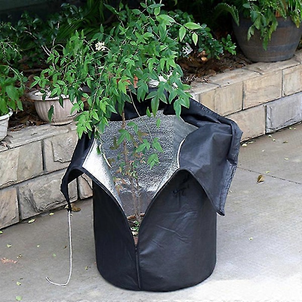 Beskyttelsesovertræk til planter, 45 x 55 cm Vinterovertræk til potteplanter, Termisk beskyttelsespose til blomsterpotte, Vinterovertræk, Vinterbeskyttelse af