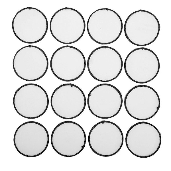 16 Stycken Sublimeringspatch Ämnen Kvalitets Tyg Stryk-på Cirkulär Blank Patch för Kläder, Hattar, Un