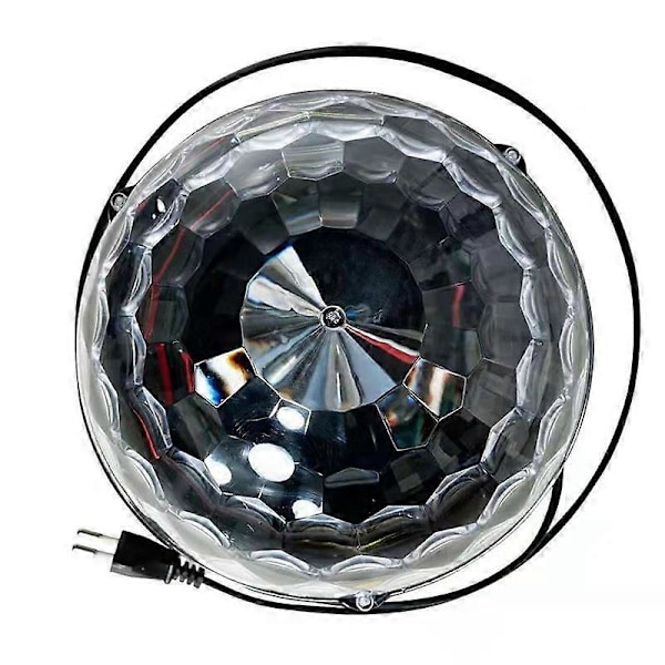 Bluetooth LED Krystall Stor Magisk Ball Scene Lys Blink Stemmeaktivert Fargerik Roterende Danse Scene Lys Magisk Ball Fjernkontroll (EU-regulering)
