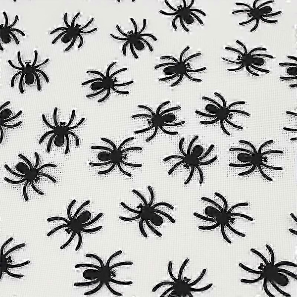 Uudet mallit 100 kpl Halloween-hämähäkkikonfetti - Musta pöytäkoriste pelottaviin teemajuhliin, paperihämähäkkileikkaukset DIY-askarteluun, tapahtumiin ja kummitustaloon