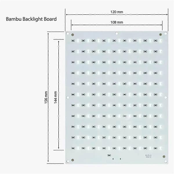 CMYK Litofan LED Baklys Kit for Bambu 3D Printer USB C