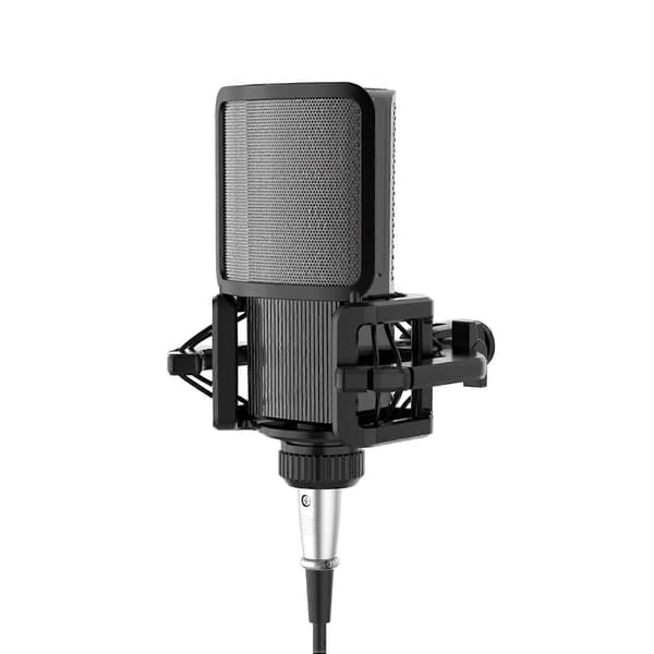 Mikrofon Shock Mount med Mikrofonfilter Vindskjerm Reduserer Støy Anti Vibrasjonsskjerm Stabil E