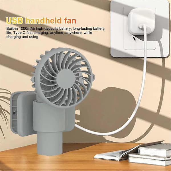 Bærbar USB Paraplyventilator - Kompakt rejseventilator til udendørs brug, C