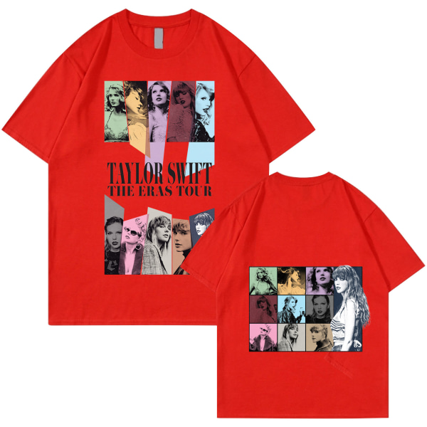 Unisex Taylor Swift Fan T-paita Tryckt T-paita Skjorta Pullover Vuxen Collection Taylor Swift T-paita red L