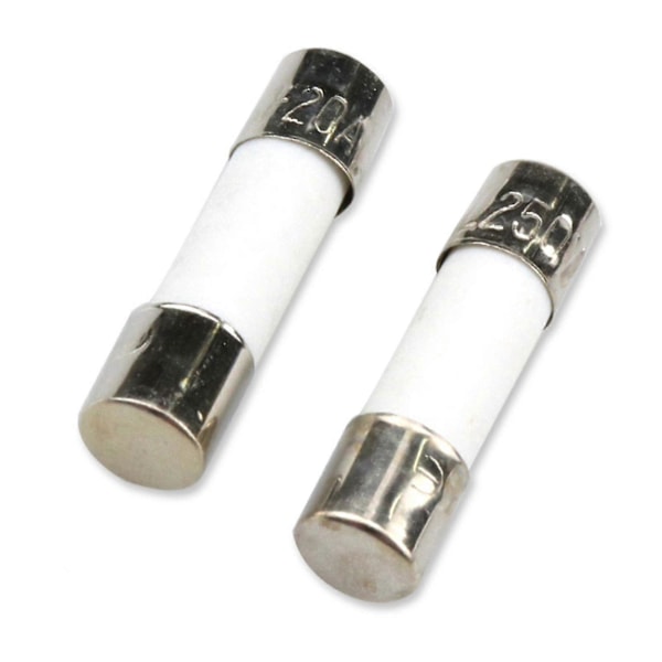 Keramisk sikring 24 værdier 6x30 0.1a 0.5a 1a 1.5a 2a 2.5a 3a 3.15a 4a 5a 6a-30a