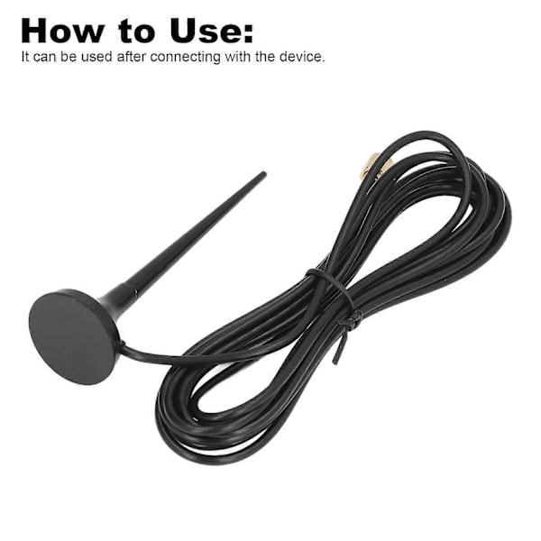 Ekstern Magnetisk Høy Gain Mobilantenne Vanntett Antenne GSM 5dbi Gain Omnidireksjonell SMA Hannhode Med Magnetisk Base