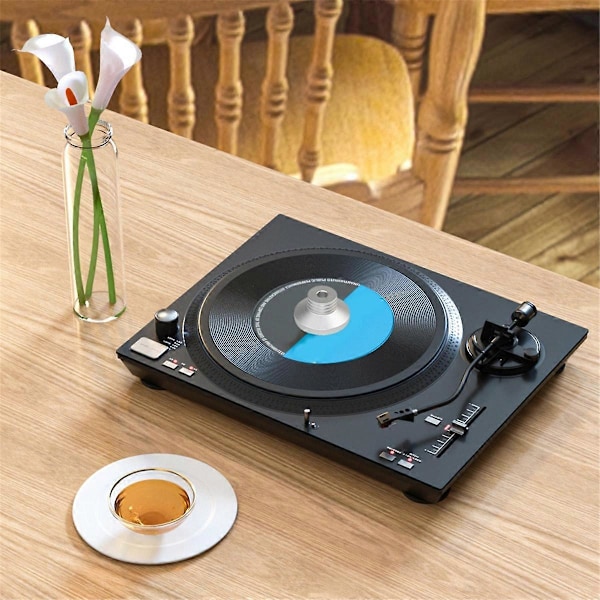 Plateloddsklemme Audio LP Vinyl Platespillere Disk Stabilisator LP Disk Stabilisator Platespiller Klemme HiF