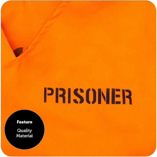 Guoguo Vuxen Fånge Kostym Orange Fånge Topp Matchande Orange Byxor Poliser Rånare