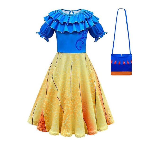 Prinsesse Snøhvit Kjole For Jenter Halloween Cosplay Kostymer Puffermet Sommerkjole Jente Bursdagsfest Fancy kjole Vestidos 100 (3-4T) 81000 dress-D