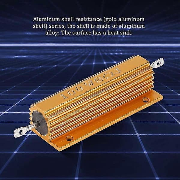 100W effektmotstand, gull aluminiumskledd 8 Ohm 8R