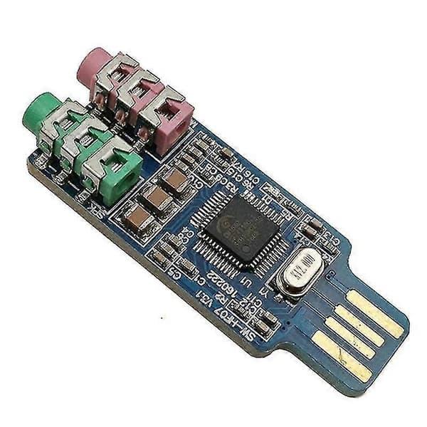 2 stk. Cm108 Usb Lydkort Modul Gratis Driver Til Bærbar Computer Eksternt Lydkort Med 3.5