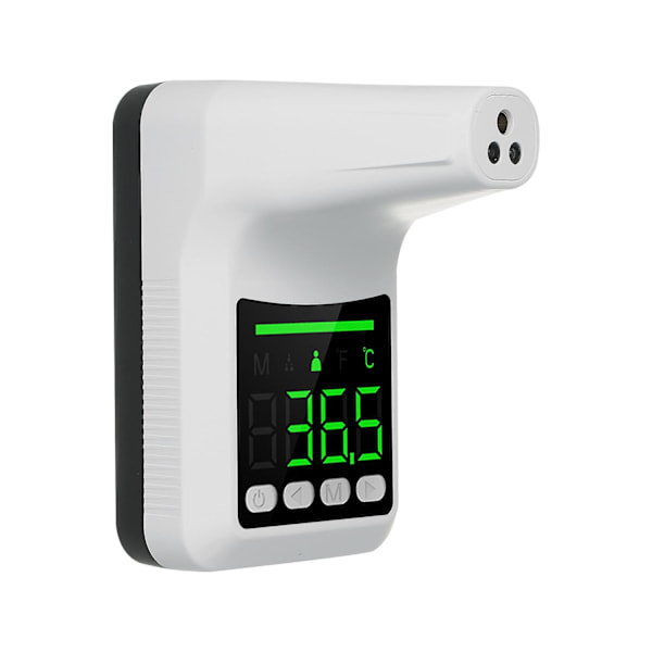 Kosketukseton digitaalinen otsalämpömittari, seinään asennettava infrapunalämpömittari °C / °F yksikön vaihto 3-värinen