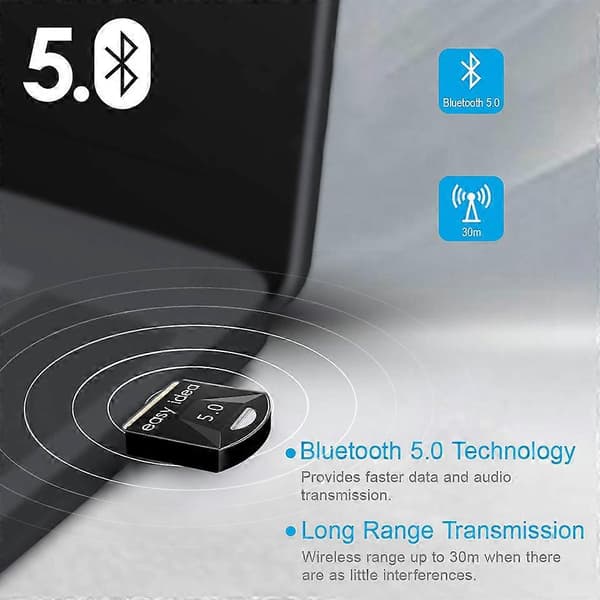 USB Bluetooth Adapter 5.0 Bluetooth Mottaker 5.0 Dongle Høyhastighets Sender Mini Bluetooth USB Adapter For PC Datamaskin Laptop