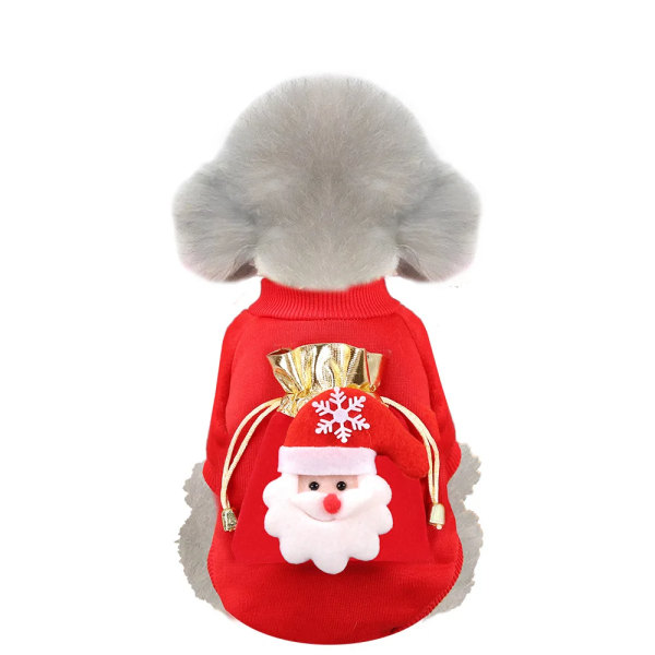 Lemmikkikoiran vaatteet Talvipehmeät fleece Koirat Hupparit Lemmikkien vaatteet pienille koirille Pentu Kissat Chihuahua Yorkshire Lemmikkieläimet Jouluasu style 1 S