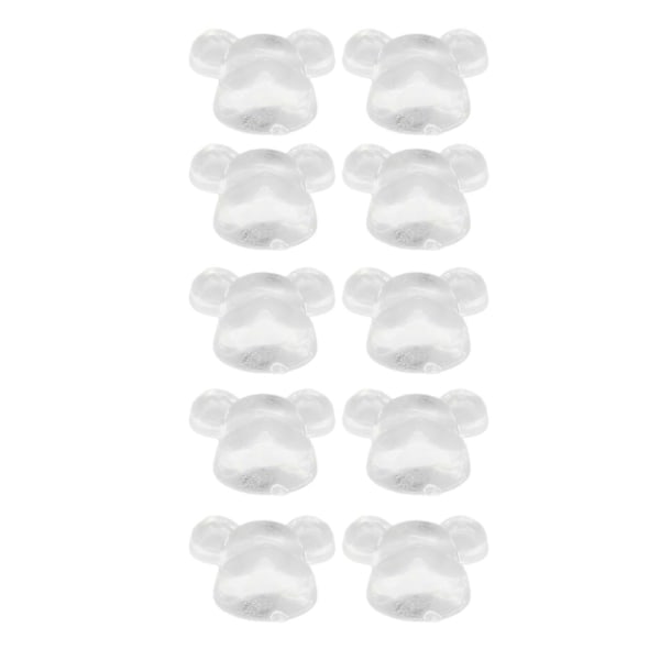Akryl Negle Display Fargekart Prøver 50 stk Transparent Bjørnehode Form Neglelakk Fargekort DIY Manikyrverktøy