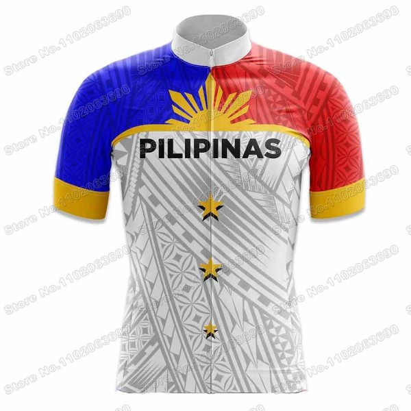 2023 Filippiinit Pyöräilyneulesetti Kesä Pilipinas Pyöräilyvaatteet Set Maantiepyöräpaita Puku Pyörälappu shortsit MTB Urheiluvaatteet 13 M