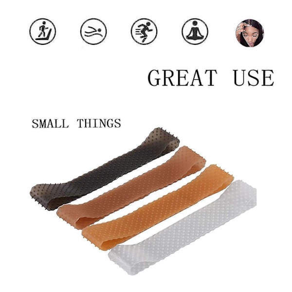 2-pack Perukgreppband Halkfritt Transparent Silikon Perukfixering Silikon Perukgrepp Naturligt Grepp Hårband För Spetsperuker För Att Hålla Peruker Mörkbrun