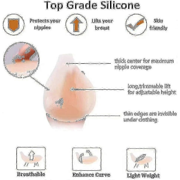 Invisilift-rinta, Silikoninen Itsestään Liimautuva Rintaliivit Push Up Piilotettu Rintaliivit Naisille