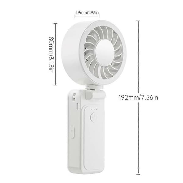 Halvleder køleventilator foldbar 4 hastigheder 2000mAh bærbar iskold Pink