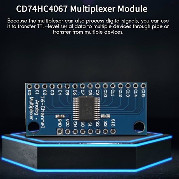 10 stk. 16CH Analog Multiplekser Modul 74HC4067 CD74HC4067 Presis Modul Digital Multiplekser MUX Br