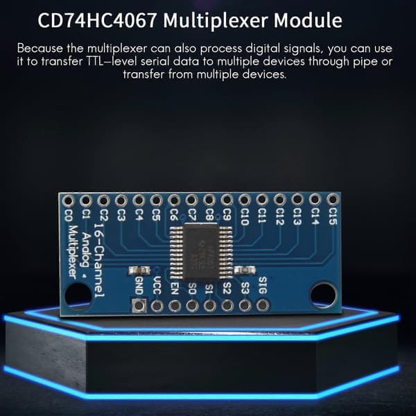 10st 16CH Analog Multiplexer Modul 74HC4067 CD74HC4067 Exakt Modul Digital Multiplexer MUX Br