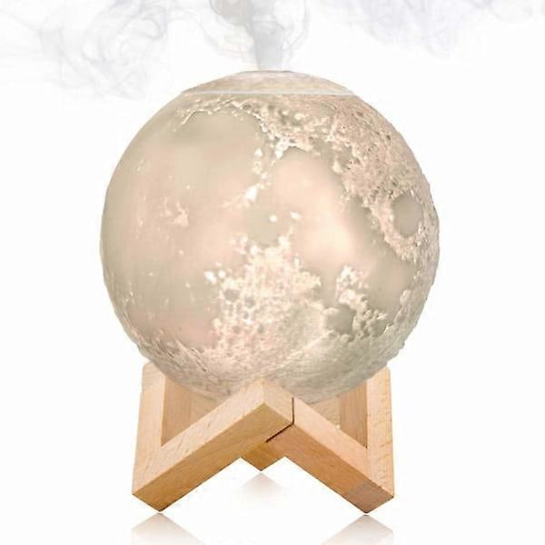 Luftfugter Aromaterapi Diffuser, LED skrivebords månelampe med Cool