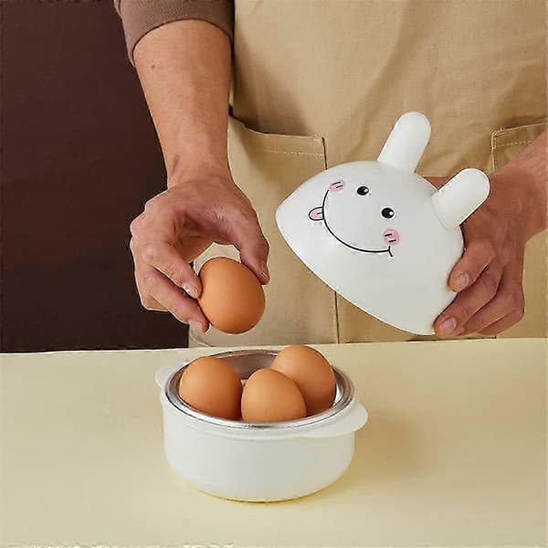 Mikrobølgeovn Æggedamper til kogning af blødkogte æg Mini Hjemmeapparat Varmeboks 4 Eggs