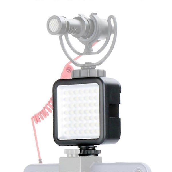 Mini Led -valokuvausvalo Led-videovalo 3 kylmäkengällä ja 49 ledillä 5600±200K värilämpötilalla suoraan lähetykseen ja selfieihin