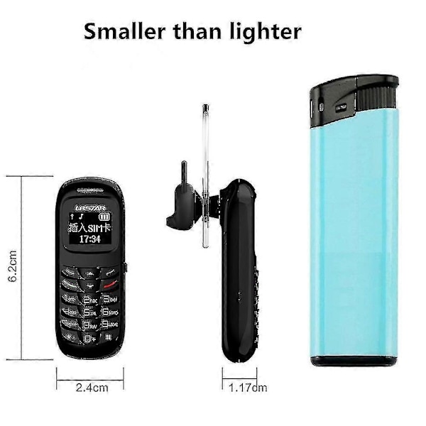 Dww-bluetooth Mini Mobiltelefon Ulåst Gsm Dialer Bm70 Høretelefon
