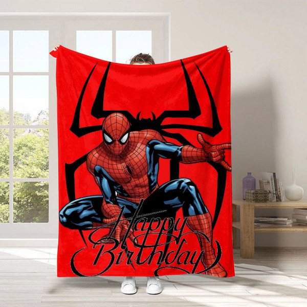 Spiderman-teppe Supermykt Varmt flanelltepper Sovesofa Bil Barn Gutter Gaver style 9 100*125cm