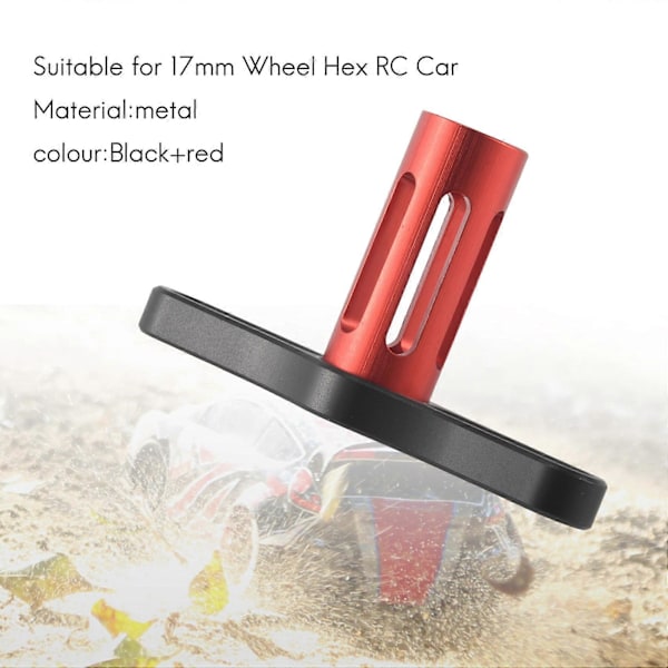 Metall 17MM Hjulmutterhylse Sekskantnøkkelverktøy for 1:8 Off-Road RC Bil Lastebil SUMMIT E-