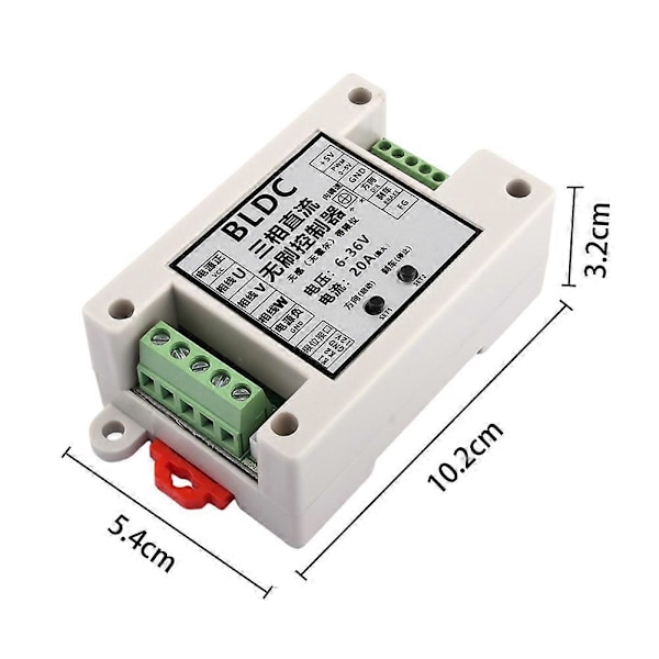 400W BLDC 3-fas Borstlös Motorstyrenhet Drivrutin 6V-30V Hallös DC Motordrivkort Strömförs