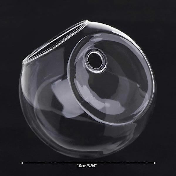 Väggmonterad Glas Blomkruka Vas Terrarium Behållare Hem Trädgård Dekor Boll