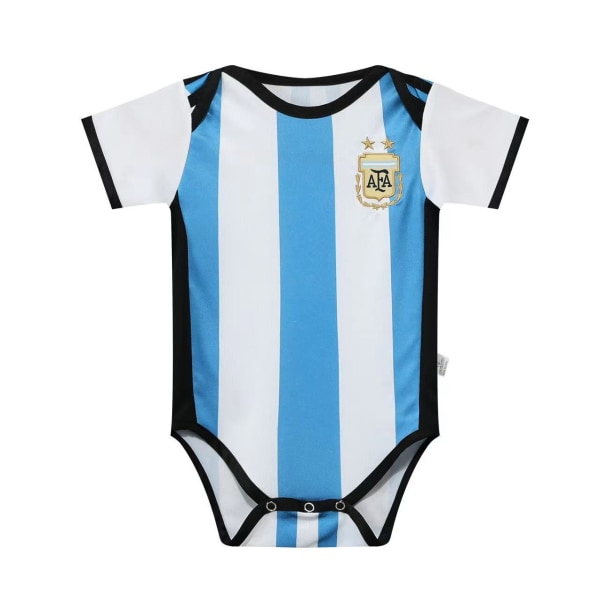 VM baby fodbold trøje Brasilien Mexico Argentina BB baby kravledragt jumpsuit Argentina Size 12 (12-18 months)
