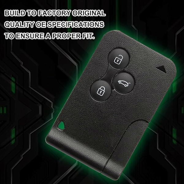 Knappar Fjärrkontroll Kortnyckel för Ren-ault Megane 2 Scenic 2 Clio 3 Laguna 2 Espace 4 Vel-satis 2001-2009 433MHz PCF7947/ID46 Chip Smartcard
