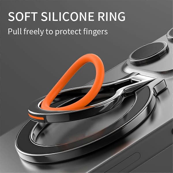 Magnetisk Telefon Finger Ring Holder med Silikone Finger Ring