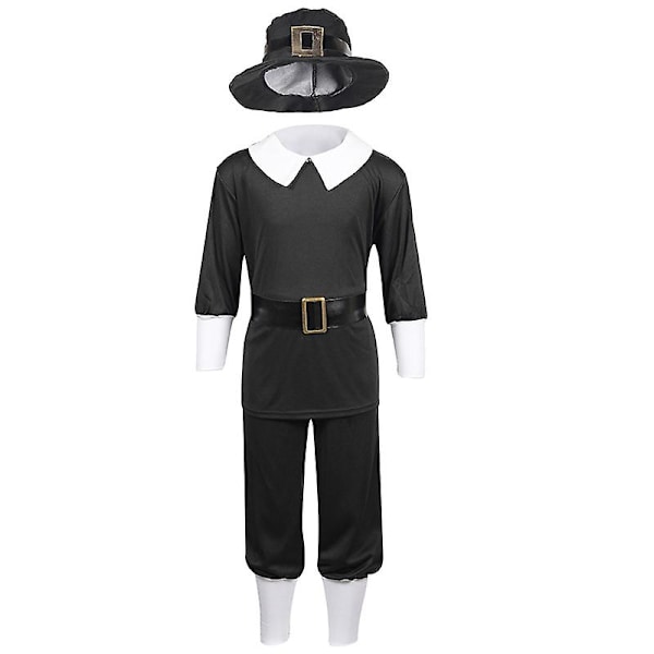 Carnival Halloween Boy Hunter Robin Hood -asu Victorian Vintage Postman Cosplay Fancy Juhlamekko White M