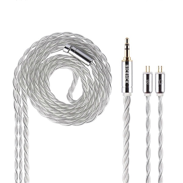 NICEHCK In Ear Monitor Udskiftningskabel 4N OFC+4N Sølvbelagt B