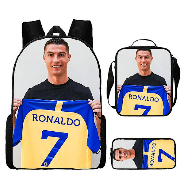 Football Star Cr7 Skolväska Reseryggsäck Lunchväska Case Present för barn studenter style 7