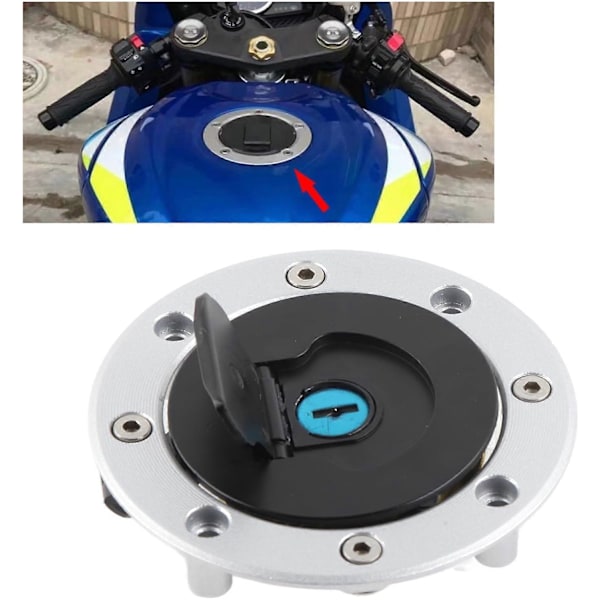 Motorsykkel Tanklokk med 2 Nøkler for Suzuki GSX-R 600 GSX-R750 SV1000 Låser og Tilbehør