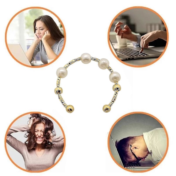 Anti-angst Ring Fidget Perle Ring Kvinder Mænd Spindende Stress Angstlindrende Ring