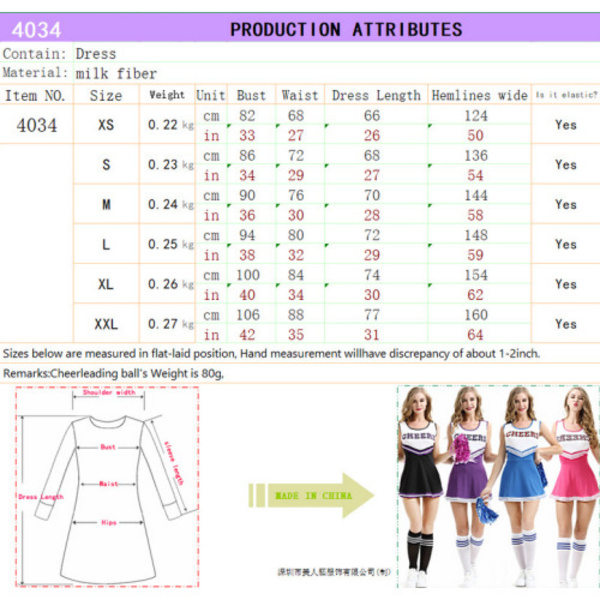 Cheerleading fancy puku univormut lukion cheerleading puvut red S