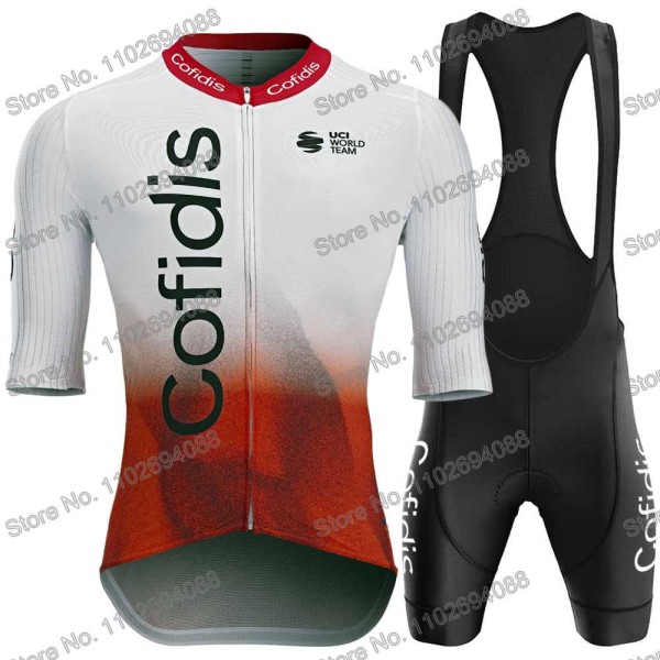 Cofidis Team 2023 Frankrike TDF Sykkeltrøye Herresett Sykkelklær Sommer Road Race Sykkelskjortedress MTB Bicycle Bib Shorts 18 M