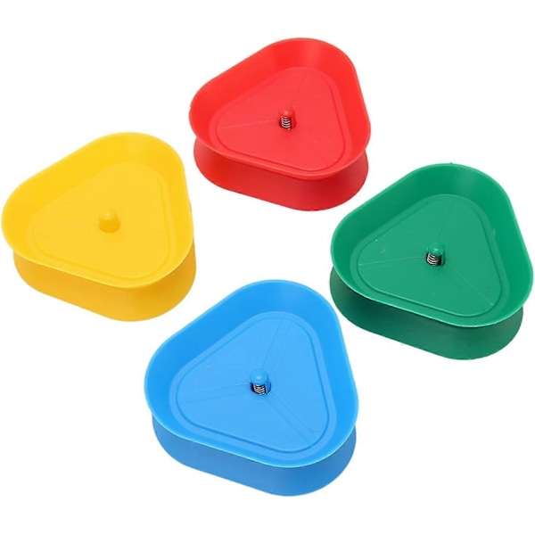 4 kpl Kädet vapaana pelikortin pidike, 8 x 8,4 x 2,5 cm, 4 väriä kolmion muotoinen korttipelipidike aikuisille ja lapsille
